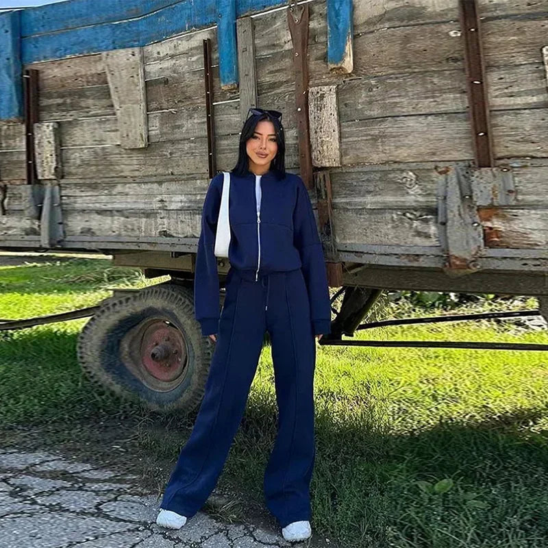 Ensemble veste et pantalon décontracté mode femmes