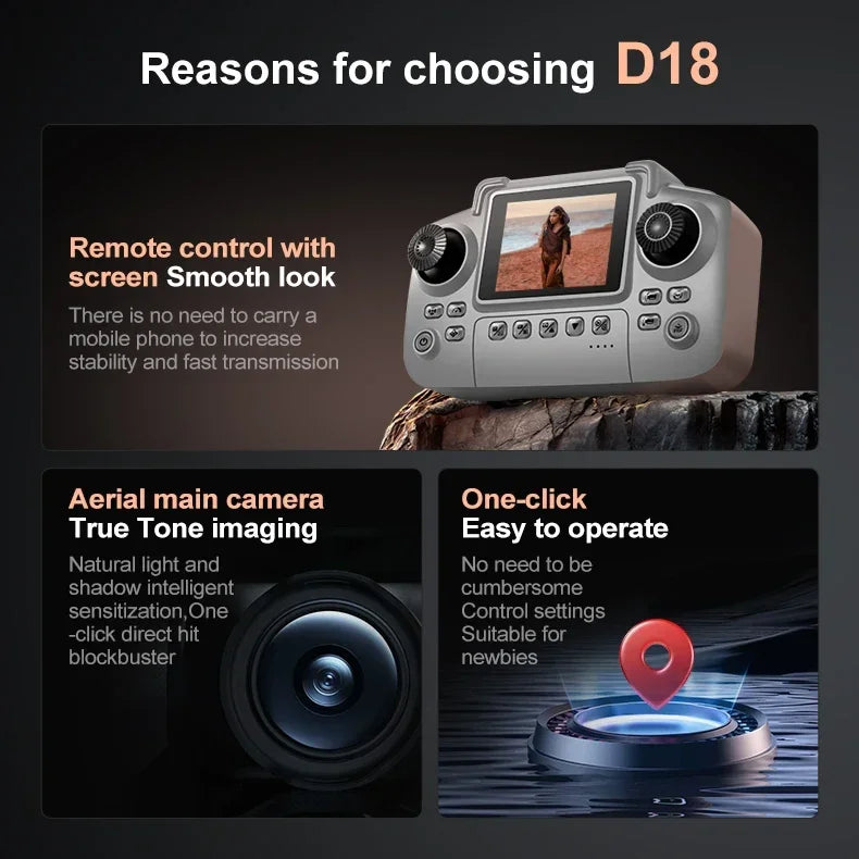 Lenovo D18 Drone 8K aérien double caméra