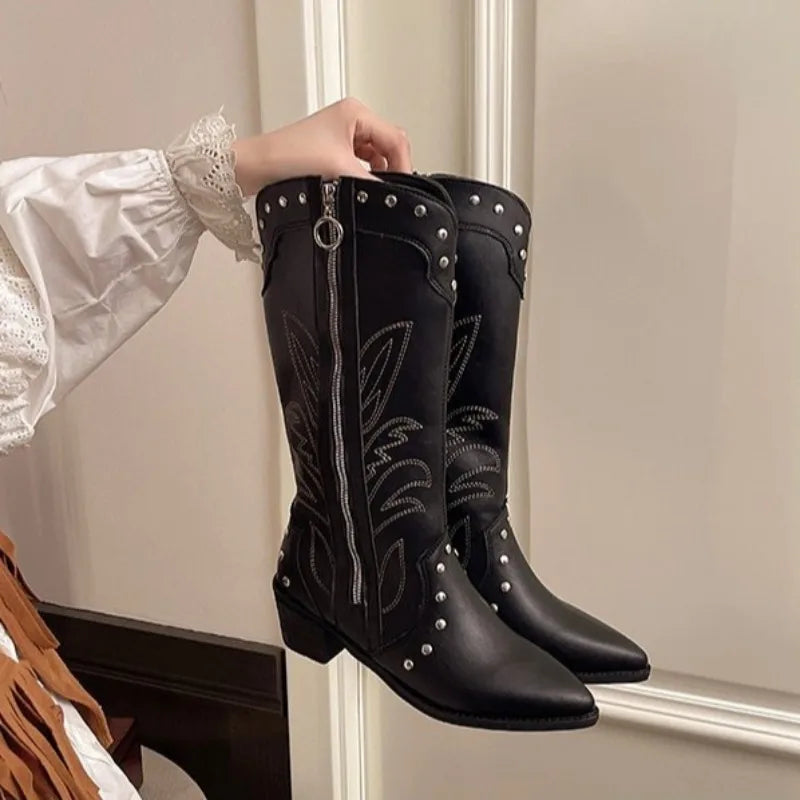 nouveauté automne botte montante western femme