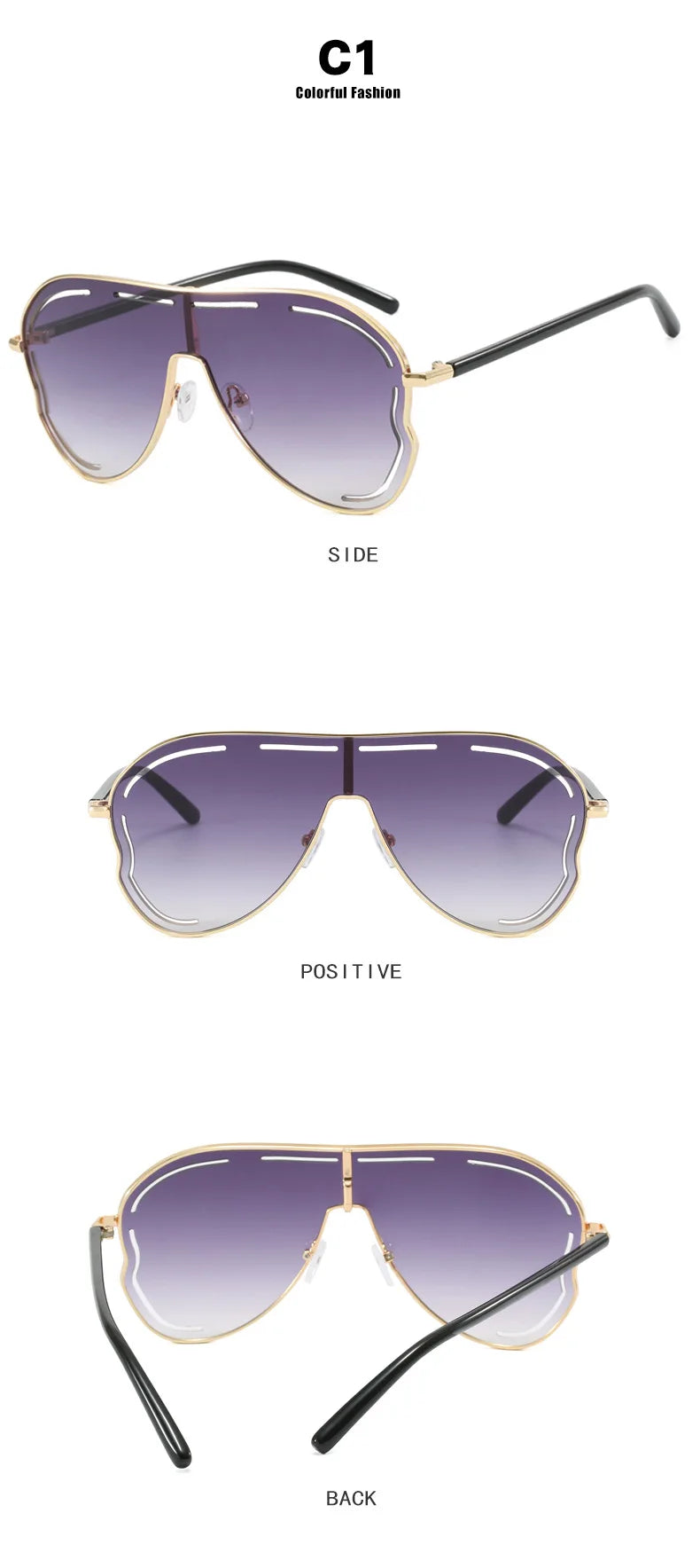 Lunettes de Soleil Vintage Surdimensionnees Femme - Style Pilote UV400