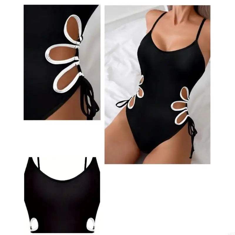 Maillot de Bain Une Pièce Évidé Push-Up - Cut-Out Sexy Femme - Été 2026