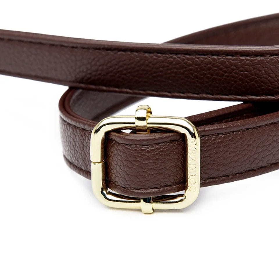 Poignée tissée véritable cuir de haute qualité conçue pour femmes chic