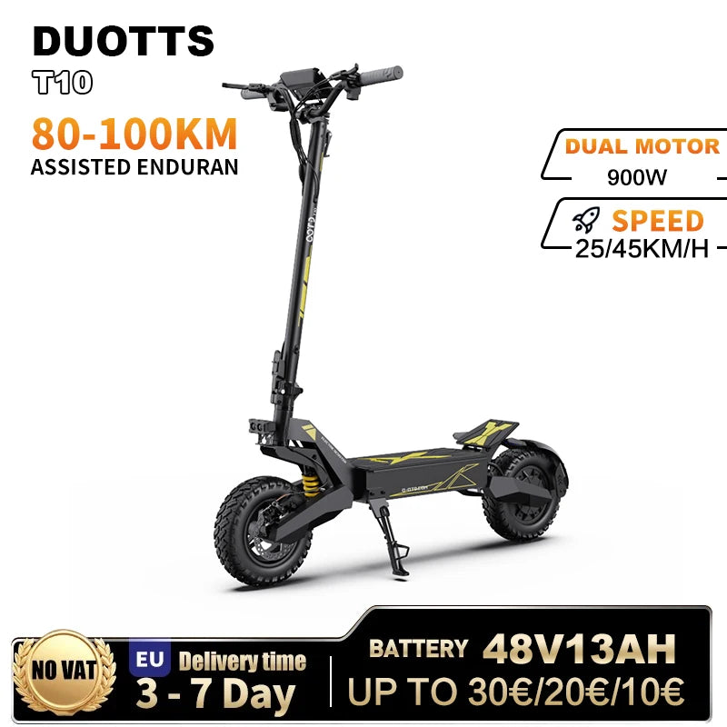 E-scooter de ville avec pneus tout terrain 900W 48V 13AH