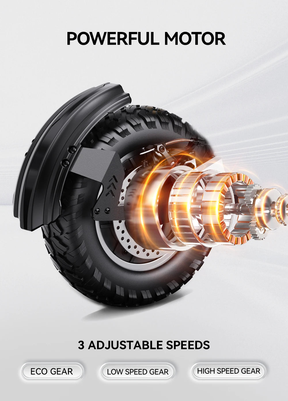 E-scooter de ville avec pneus tout terrain 900W 48V 13AH