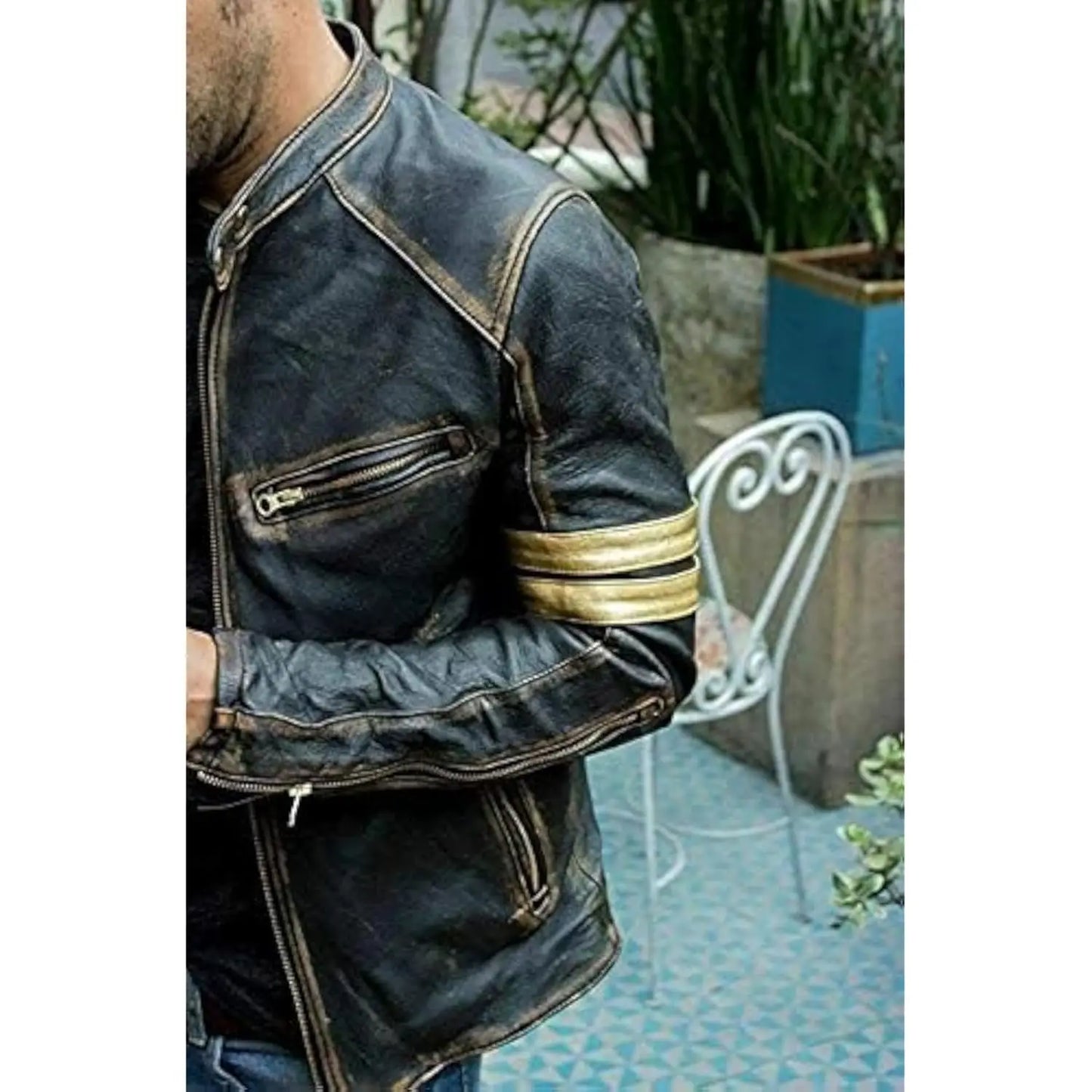 Veste en Cuir Homme Rétro Streetwear - Blazer Moto Tendance
