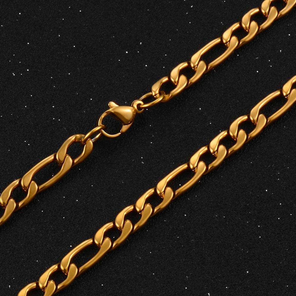 Collier en acier couleur or