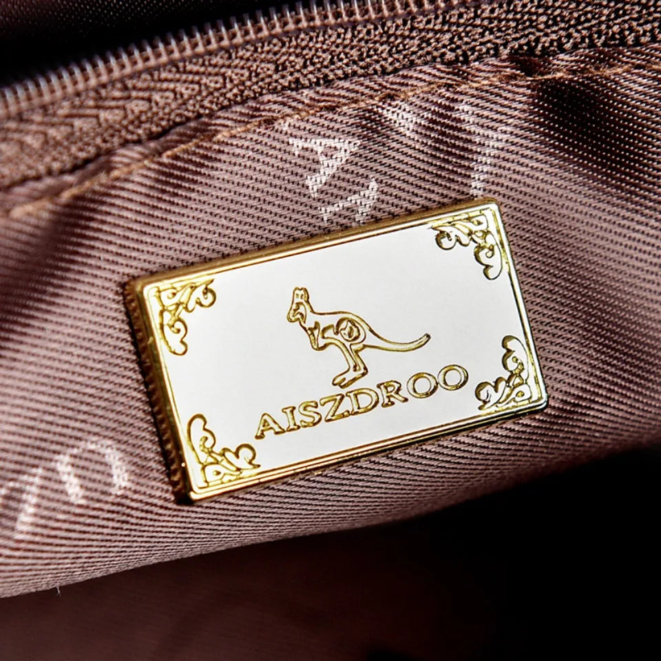 Poignée tissée véritable cuir de haute qualité conçue pour femmes chic