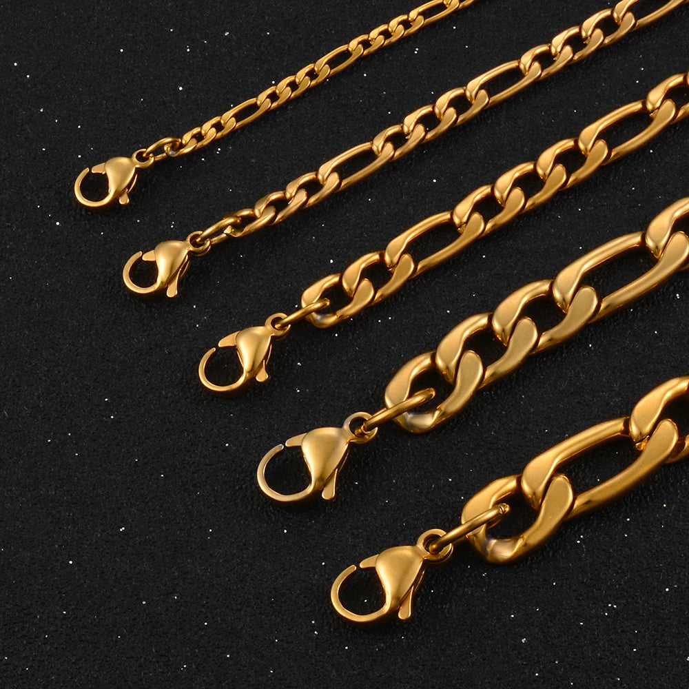 Collier en acier couleur or