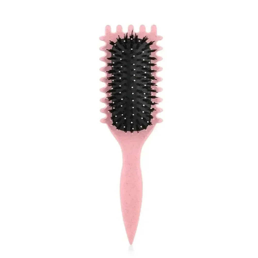 brosse colorée pour cheveux bouclée