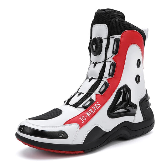 Bottes de moto taille haute avec protection