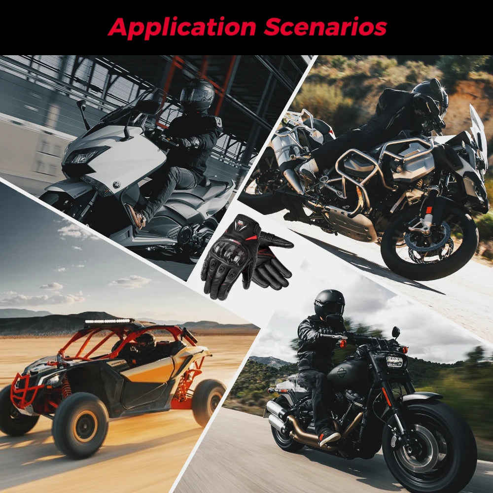 KEMIMOTO gants de Moto en cuir