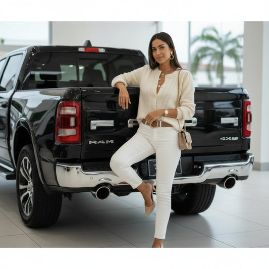 Pull Tricot Ajouré Col en V Femme – Bouton Unique, Coupe Loose, Style Mode