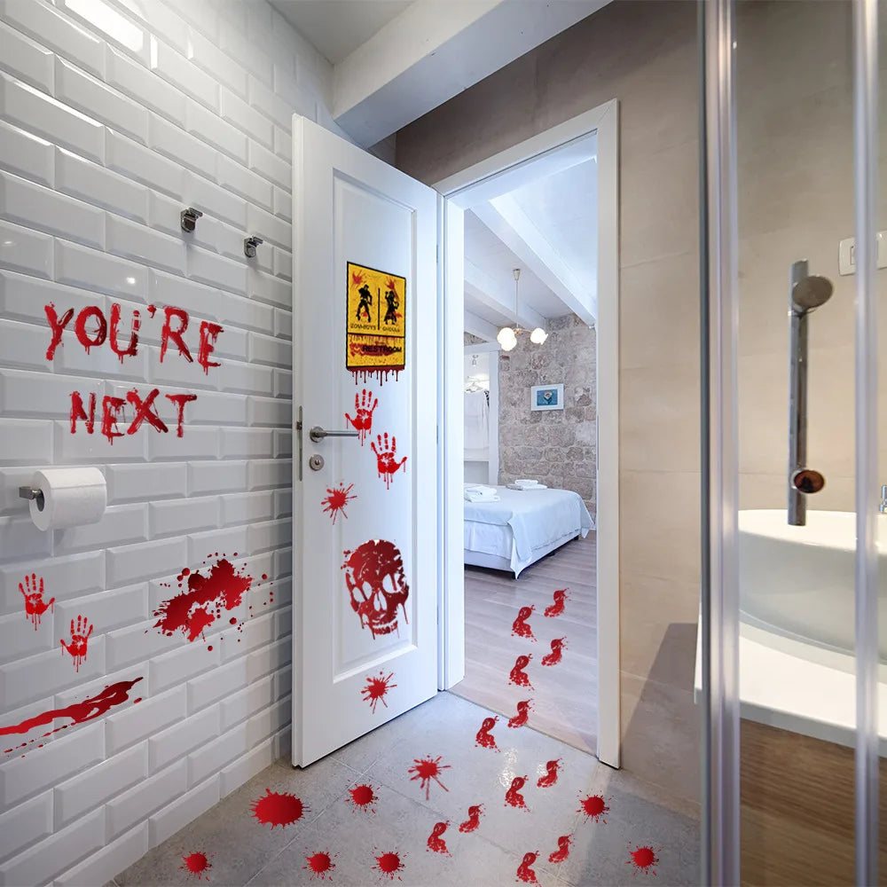 Autocollants Muraux pour Portes et Fenêtres d'Halloween