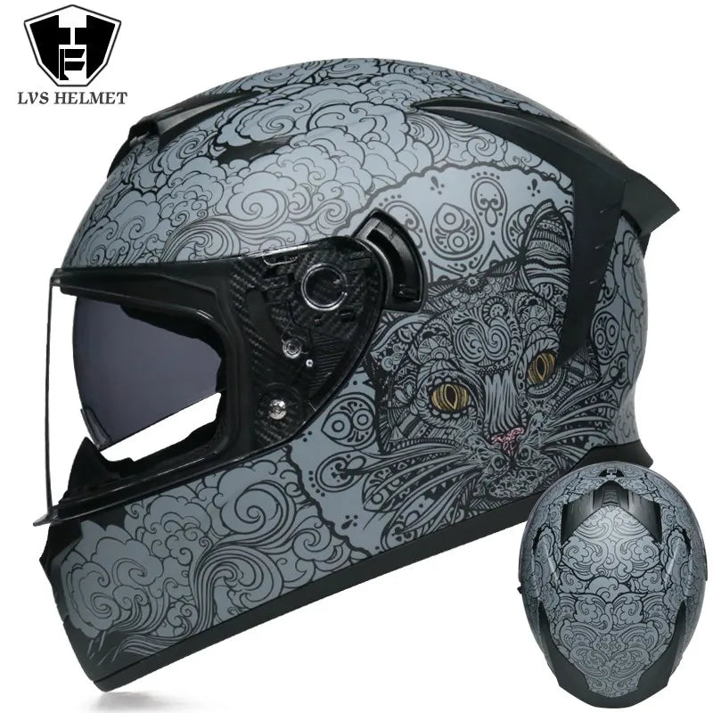 casque integral moto scooter homme femme avec graphisme personalisé