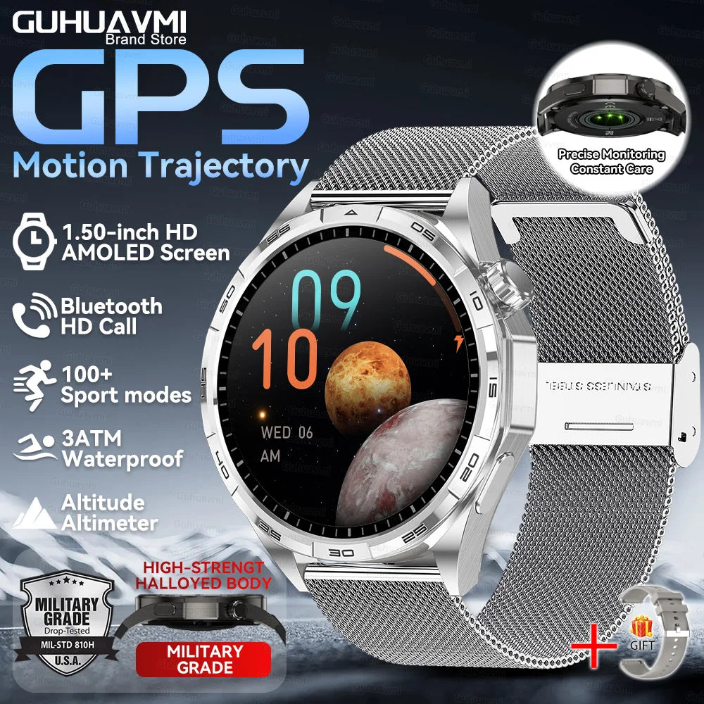 Montre Connectée GPS Sport 6 Pro - Écran Tactile, Appel Vocal, Étanche - Smartwatch Homme Outdoor
