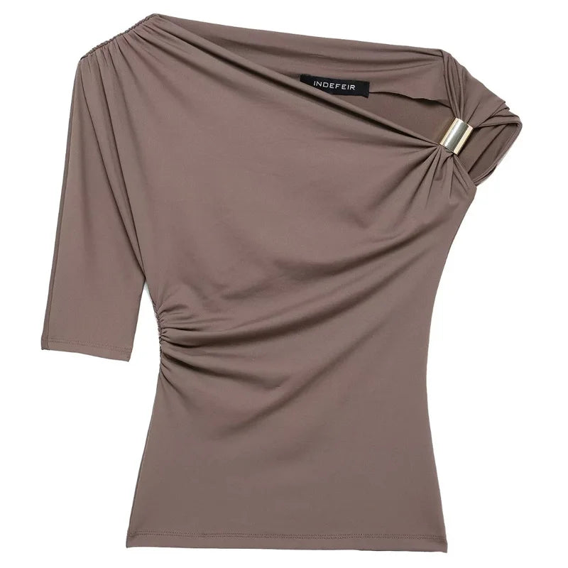 nouveauté haut asymétrique pour femme