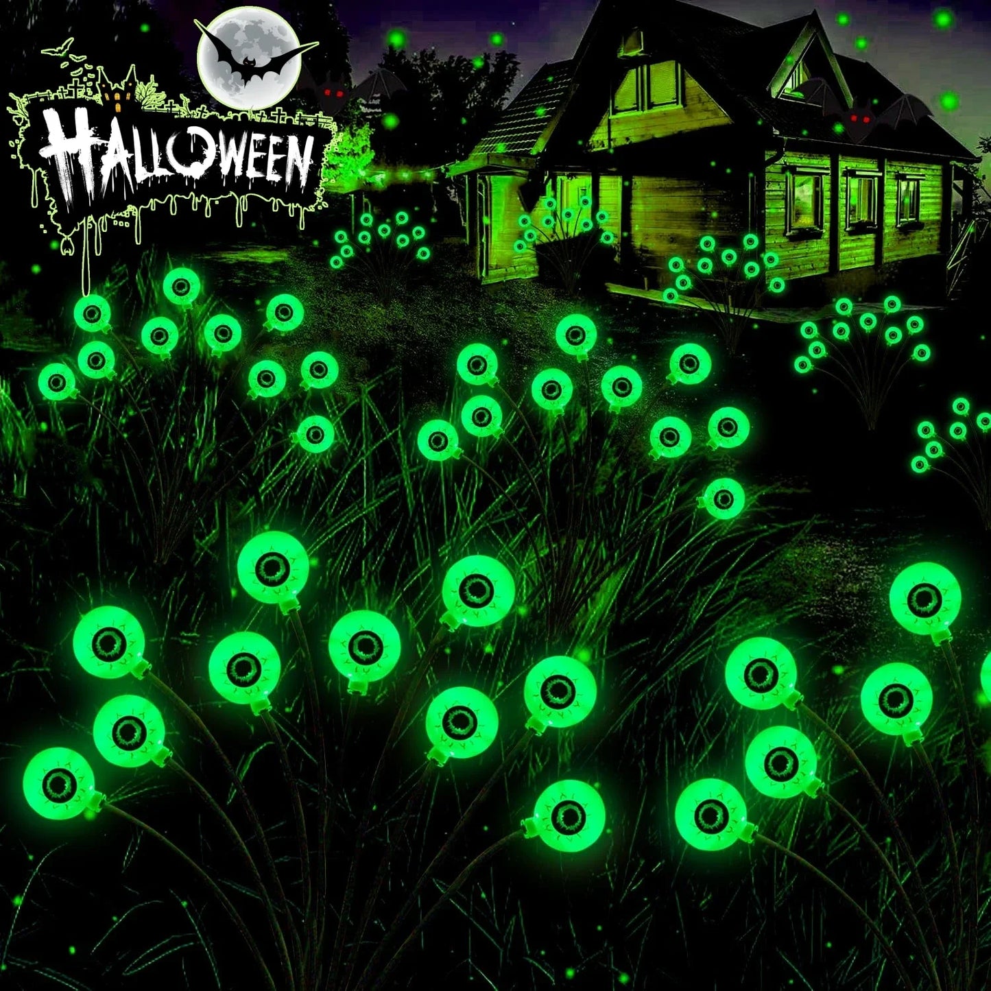 globe oculaire a LED exterieur solaire nouveauté halloween 2026