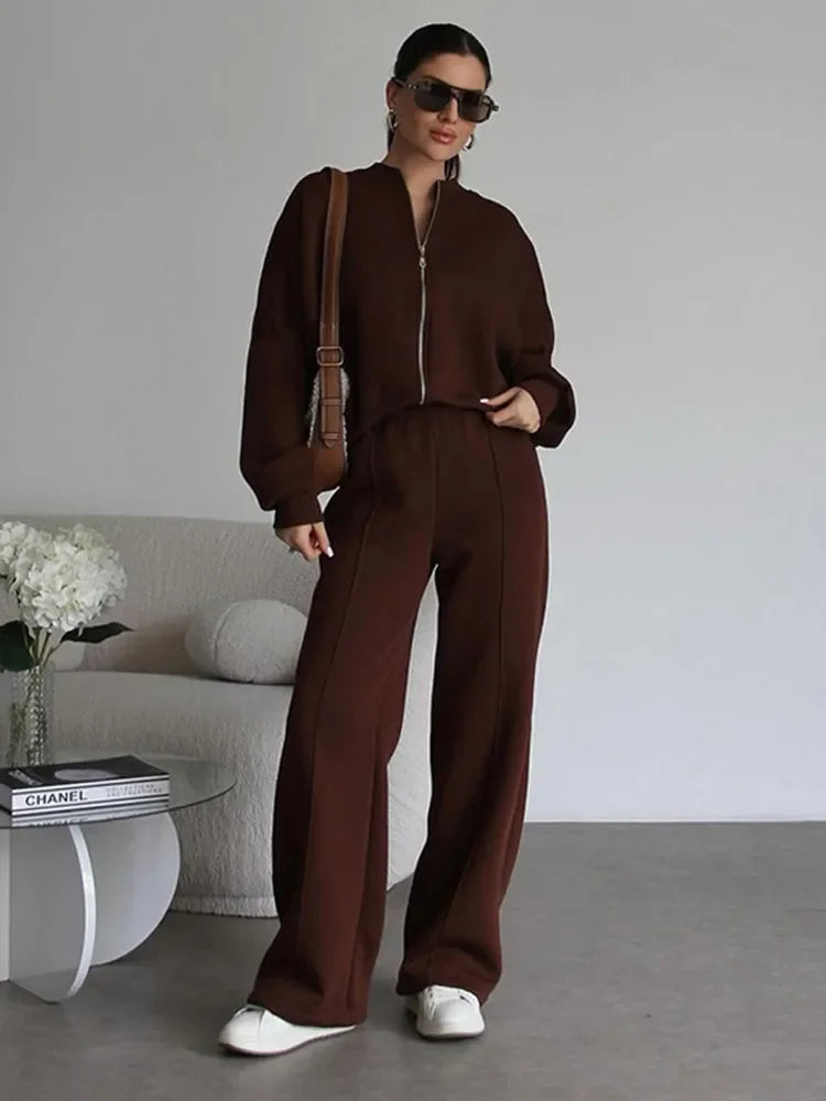 Ensemble veste et pantalon décontracté mode femmes
