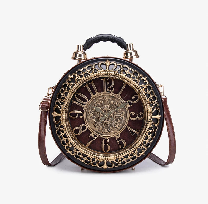 Sac à main avec horloge créative rétro, nouveau style, sens du design à la mode
