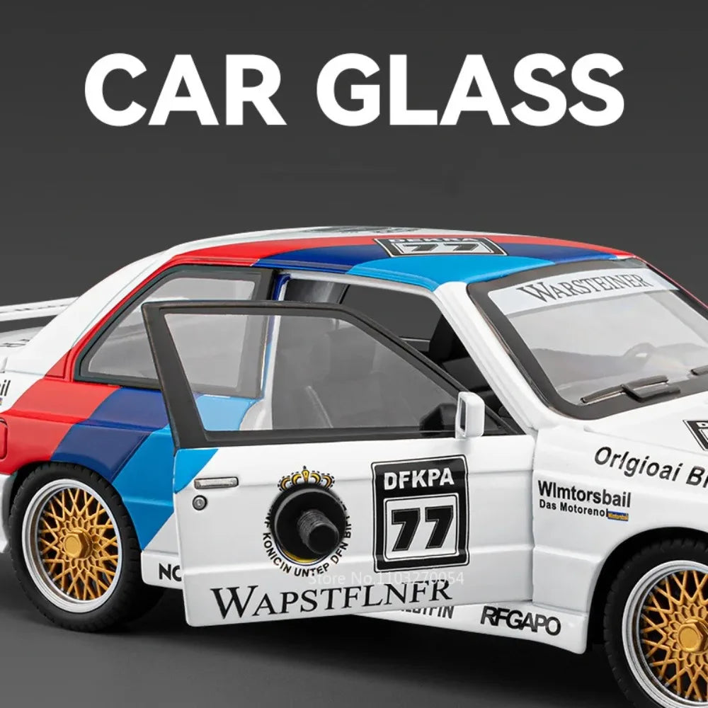 M3 GTR M4 Alliage métal Miniature 1/24 avec portes et capot ouvrant lumière et pile inclus