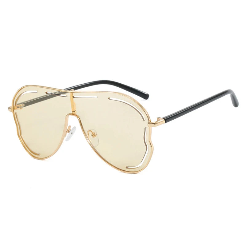 Lunettes de Soleil Vintage Surdimensionnees Femme - Style Pilote UV400
