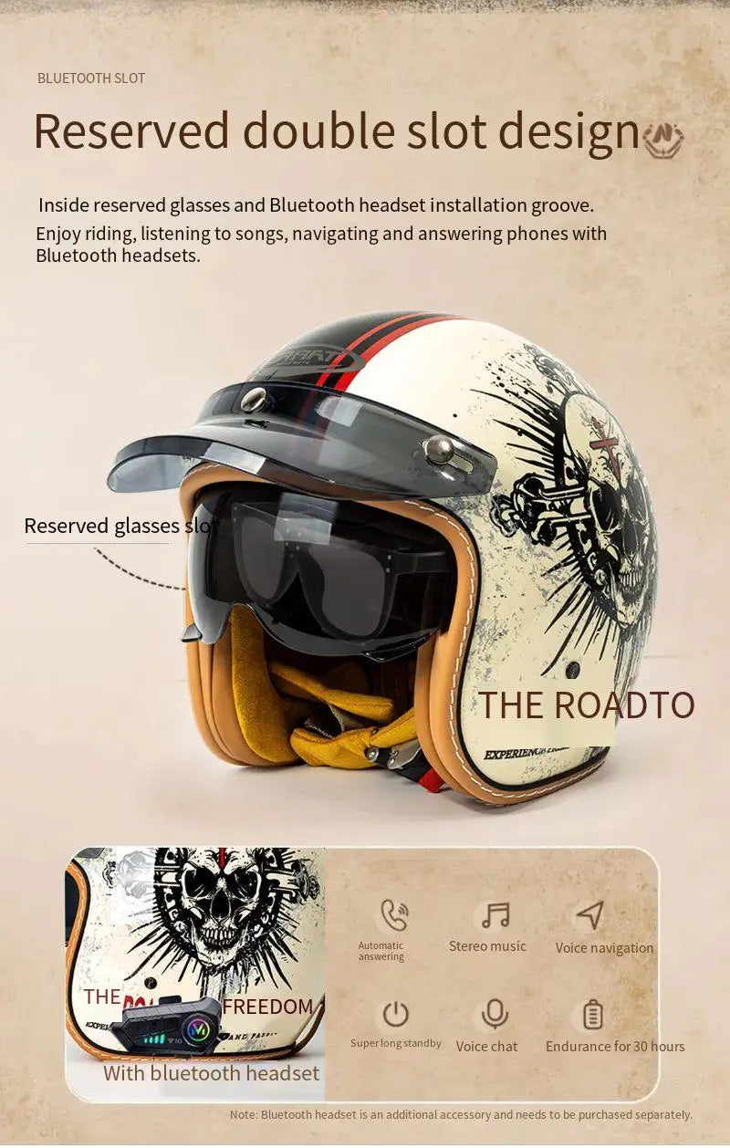 casque rétro moto scooter american vintage