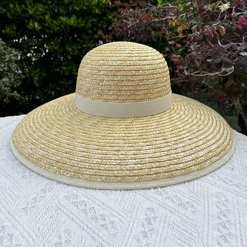 ✨ Chapeau Fedora Paille Ruban Fin - Élégance Plage Femme