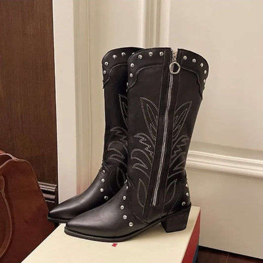 nouveauté automne botte montante western femme