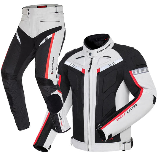 Veste et pantalon de moto imperméable pour hommes, résistant au froid