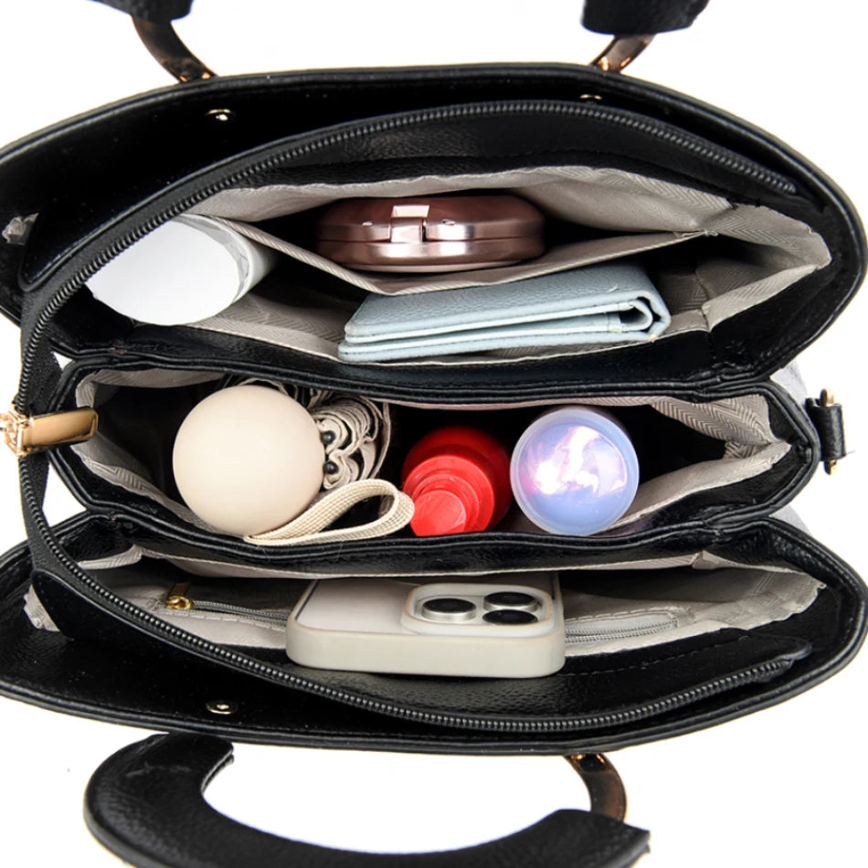 Sacs à main de luxe femmes en simili cuir souple