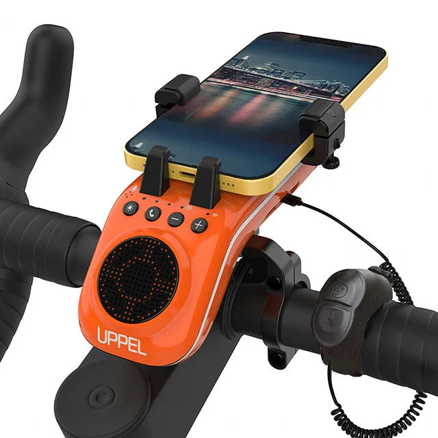 Lumière de Vélo Multifonction 10 en 1 avec Batterie 5000mAh - Support Téléphone, Haut-Parleur Bluetooth et Cloche Intégrée