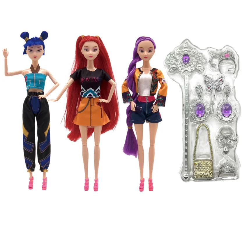 poupée KPOP Demon Hunters seule ou en coffret avec accessoires