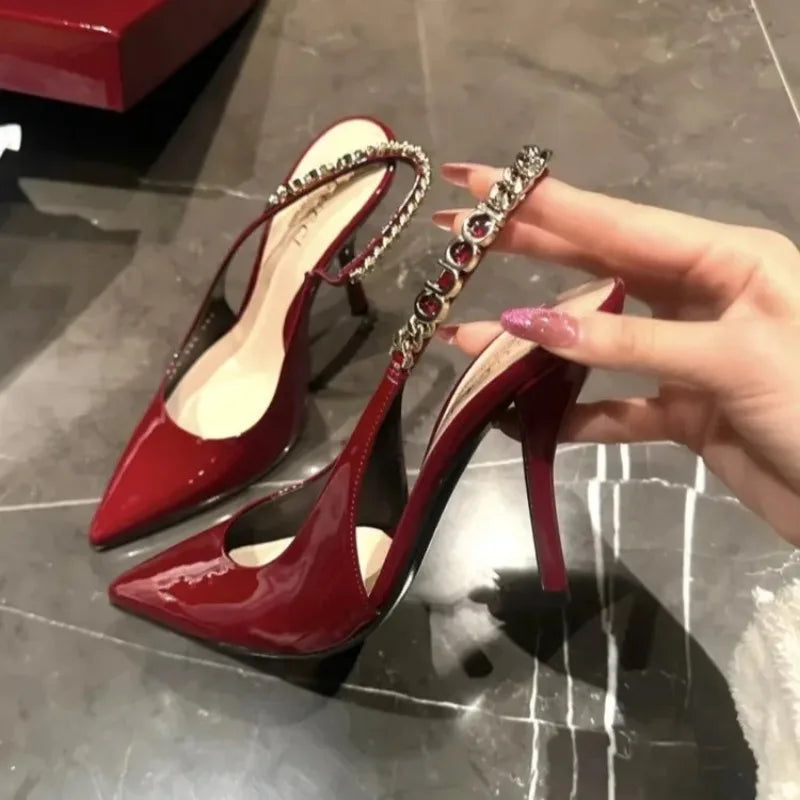 chaussures femme a talon éguille bout pointu élégant