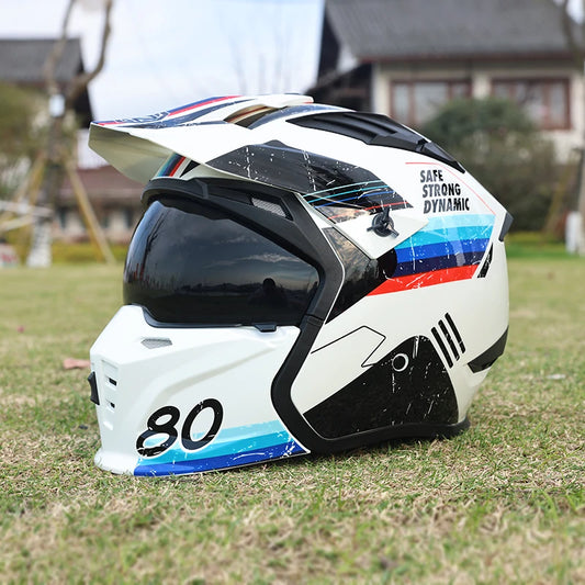 Casque de moto pour hommes et femmes design amovible