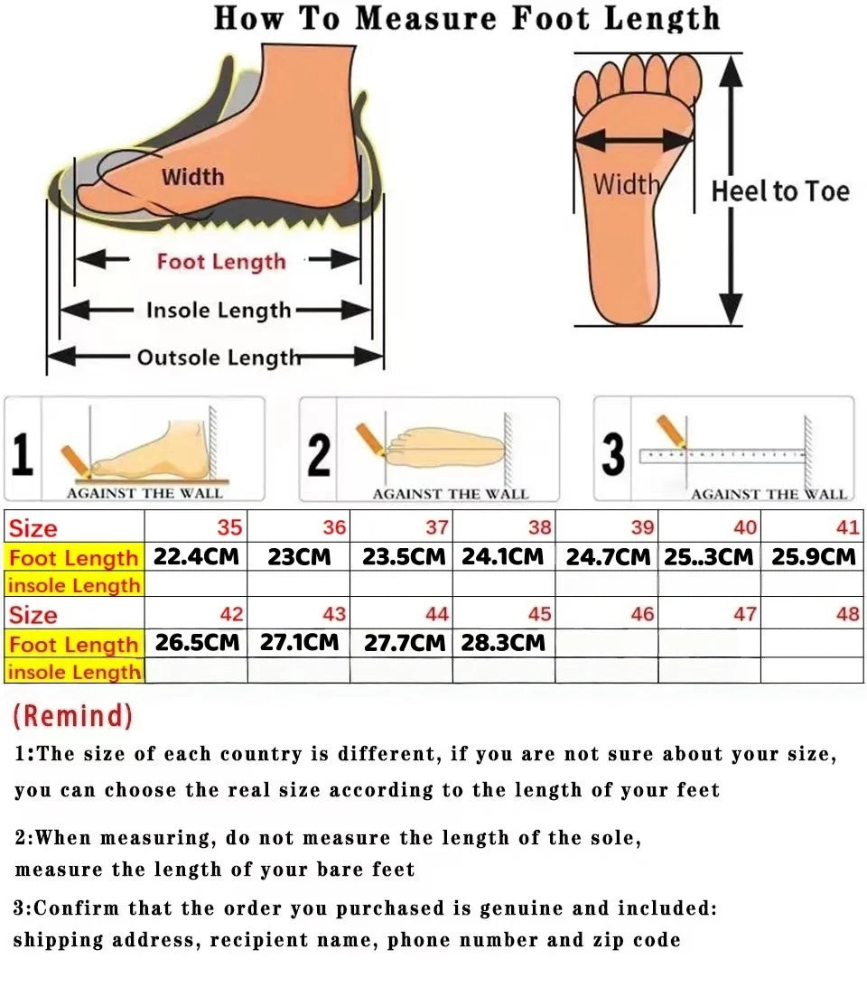 Guide de mesure longueur/largeur du pied avec tableau des tailles.