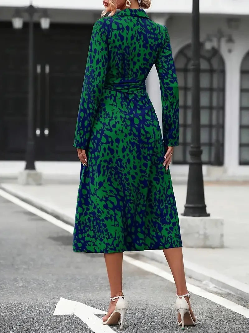 robe a manche longue décontracté style américaine