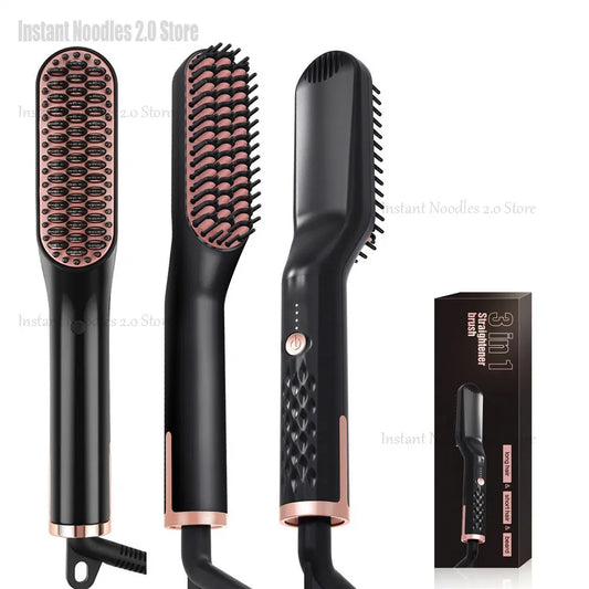 brosse lissante a barbe électrique homme