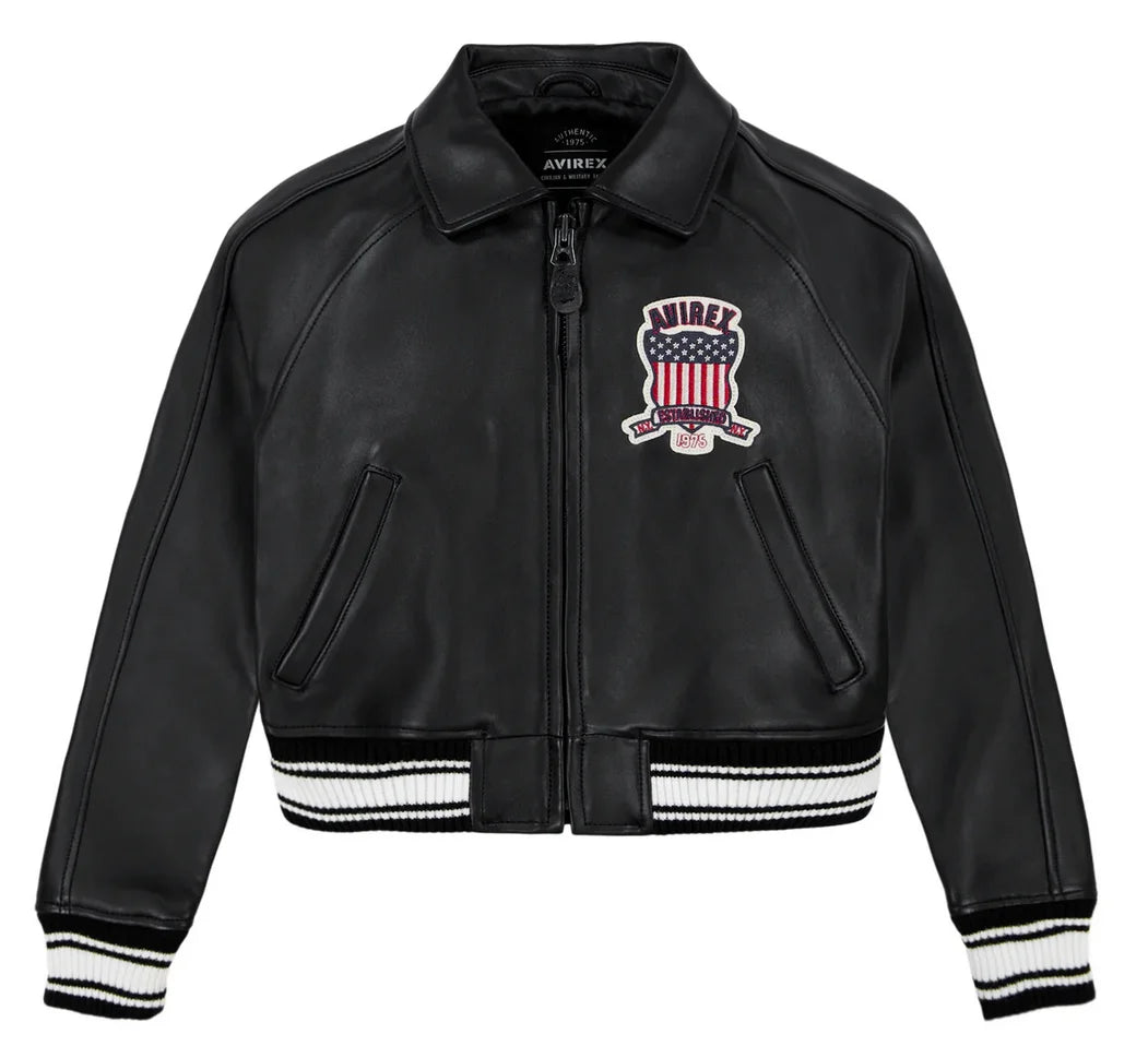 blouson aviateur  cour pour femmes en véritable peau d'agneau/daim manche longue