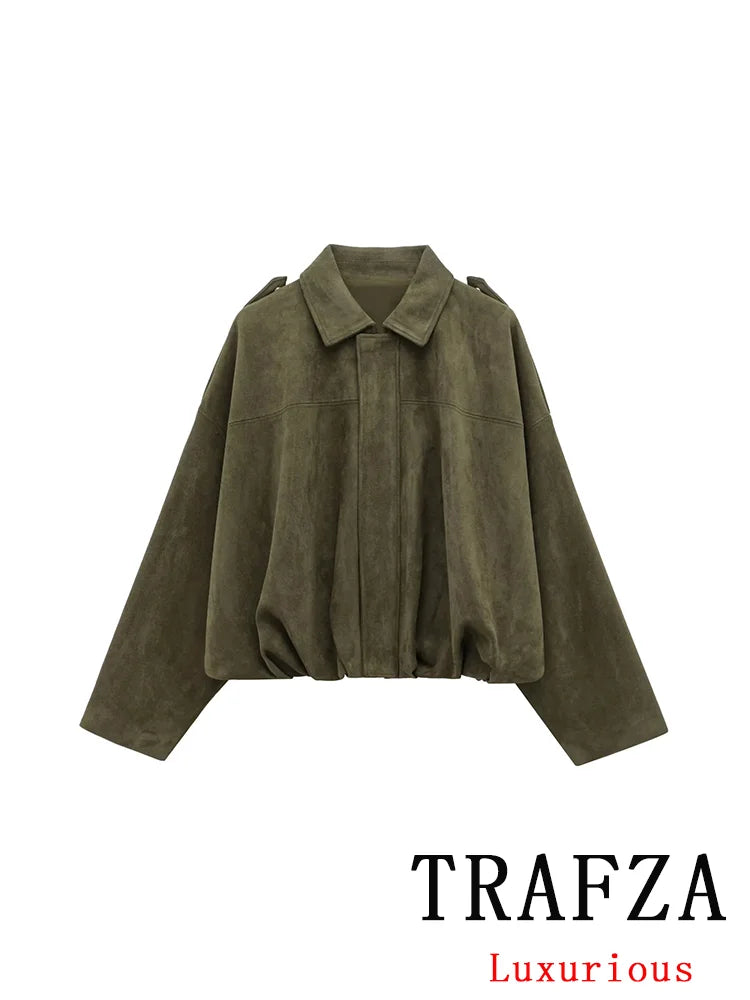 veste femme genre bomber en daim mode hiver