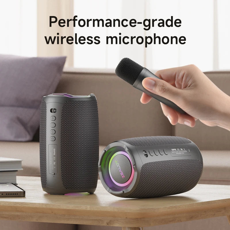 Zealot_S61M Machine de karaoké haut-parleur Bluetooth Portable avec 1-2 Microphones