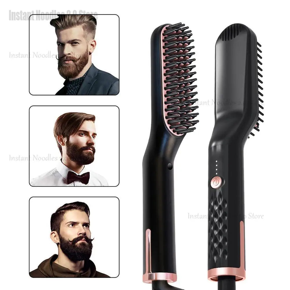 brosse lissante a barbe électrique homme