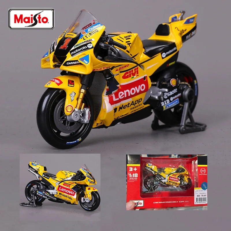 moto GP de collection 1/18 métal avec support/a partir de 14ans