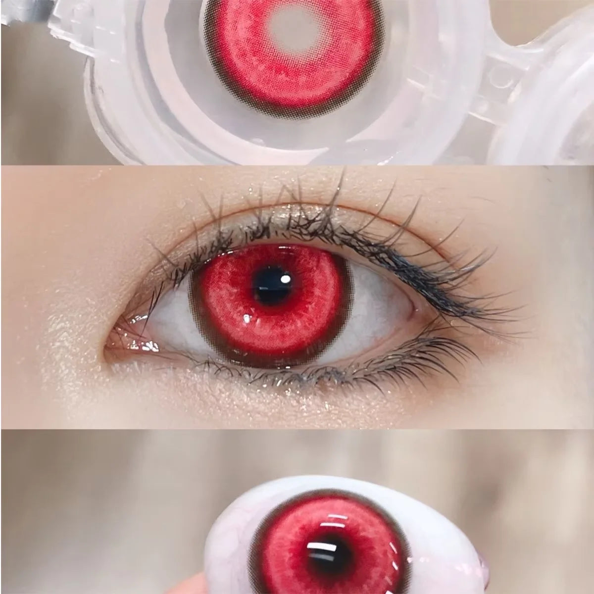 1 paire de lentilles de Contact souples effrayantes pour Halloween 14.5mm