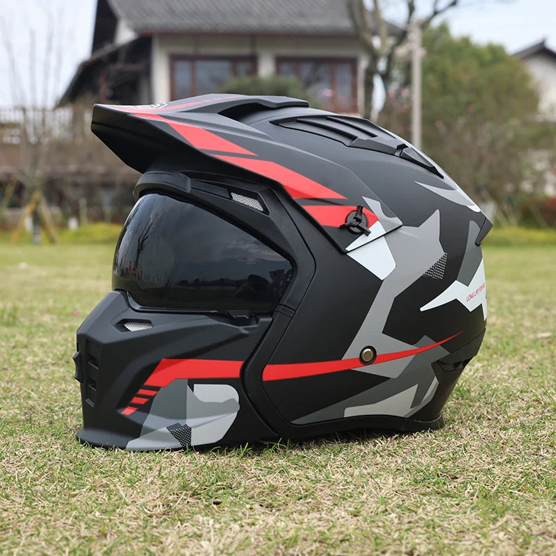 Casque de moto pour hommes et femmes design amovible