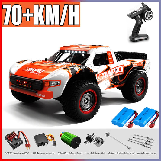 Voiture RC Monster Truck 4x4 Tout-Terrain 50-75 km/h Sans Balais 1/16 - MONASTORESHOP.COM