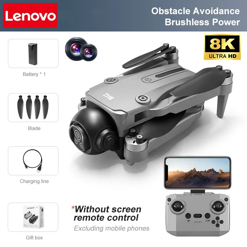 Lenovo D18 Drone 8K aérien double caméra
