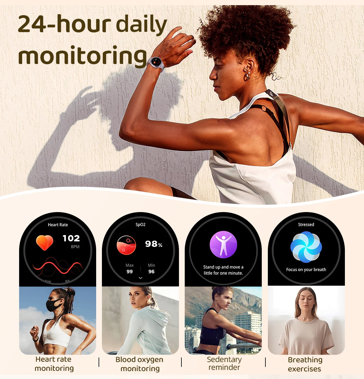 montre lige connecté intelligente pour femmes