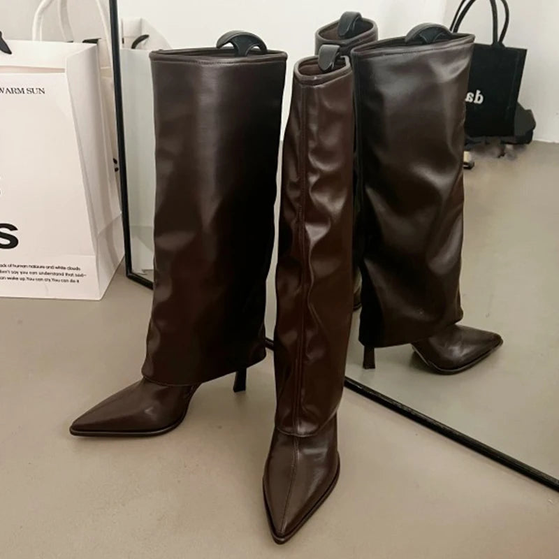 botte Aa talon style chic western a bout pointu