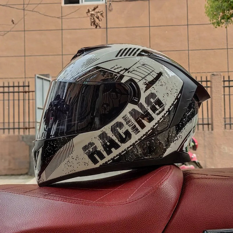 casque integral moto scooter homme femme avec graphisme personalisé
