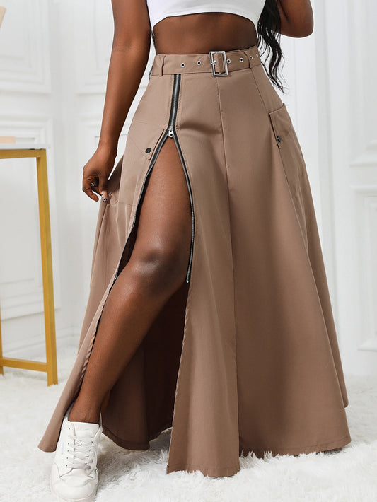 jupe cargo fendue  pour femmes